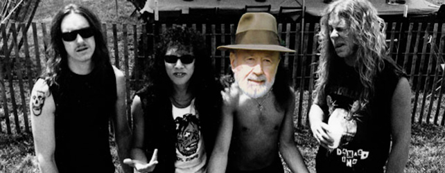Cliff Burton Era Metallica Photo with Charles Ives Head