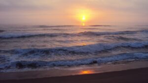 Sunrise on Sokcho Beach, South Korea
