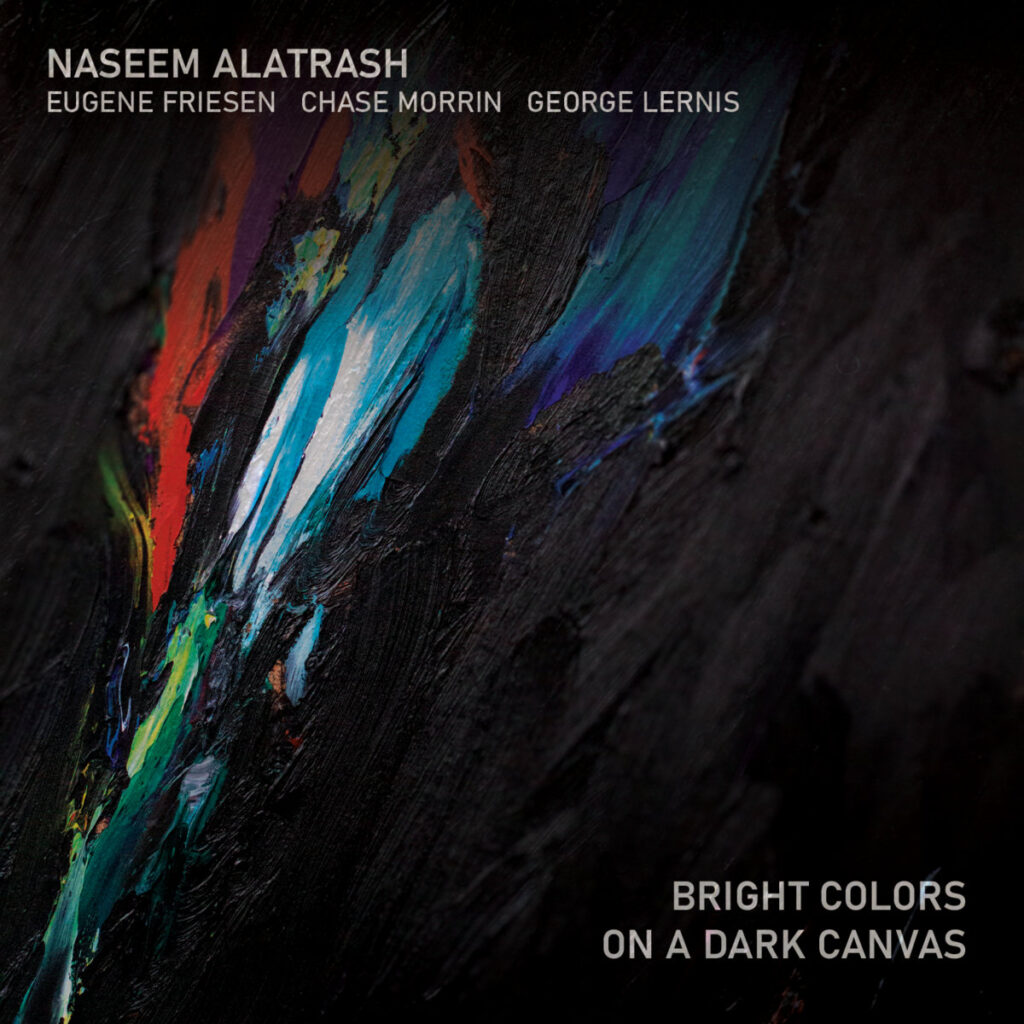 Cover art for composer cellist Naseem Alatrash's debut album "Bright Colors on a Dark Canvas"